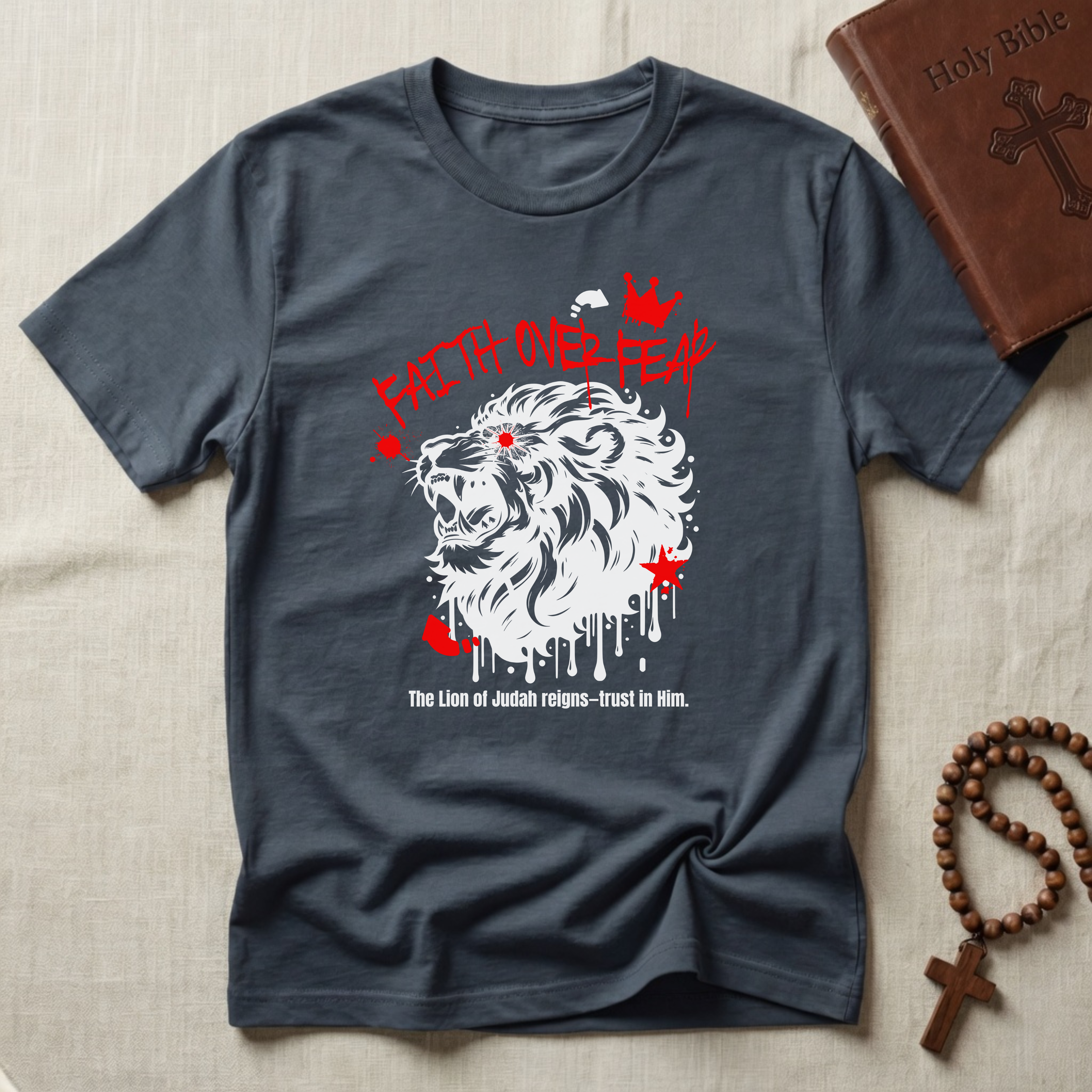 Faith Over Fear Lion T-Shirt