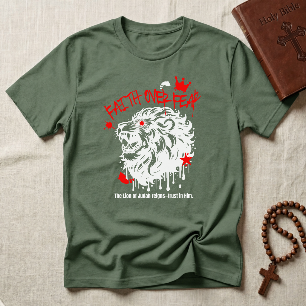 Faith Over Fear Lion T-Shirt