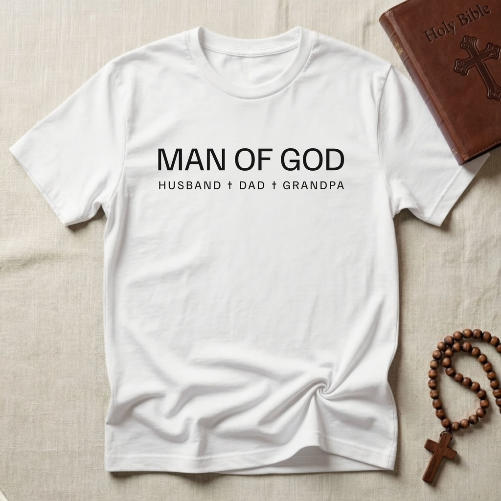 Man Of God- White T-Shirt
